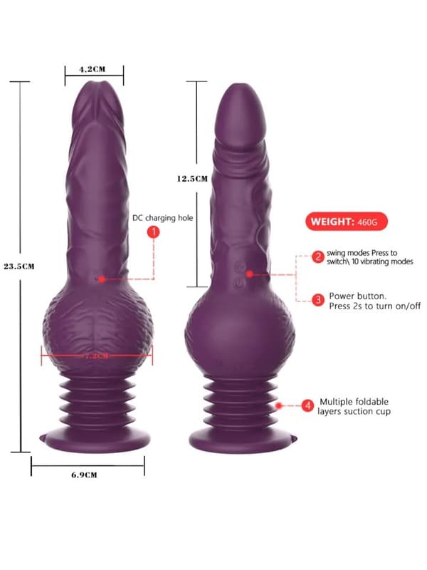 Grlpwr Drillme Thrusting Dildo Vibrator Dildo med vibrator