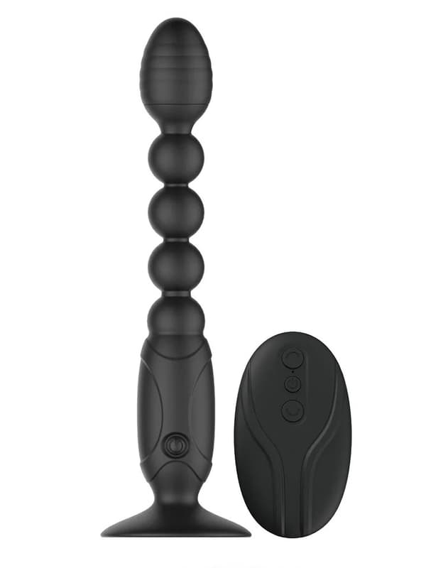 Bendy Bend & Stay In Place Wireless Vibrating Analbeads Anale vibratorer