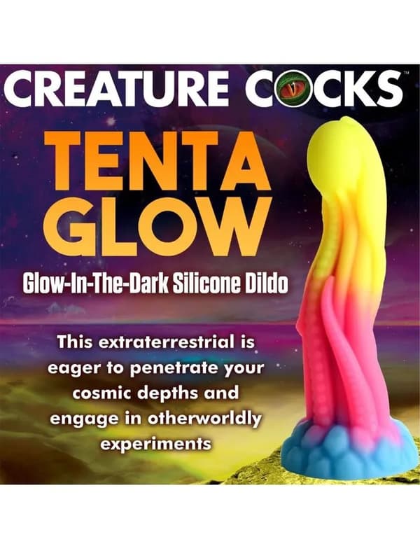 Tenta-Glow Glow-In-The-Dark Dildo 21,6 cm Dragon dildo