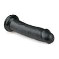 Miniatyrbild 3 av 5: EASYTOYS REALISTISK SVART DILDO MED SUGPROPP 20,5CM