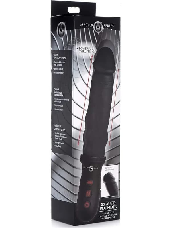 8X Auto Pounder Vibrating & Thrusting Dildo Dildo med vibrator