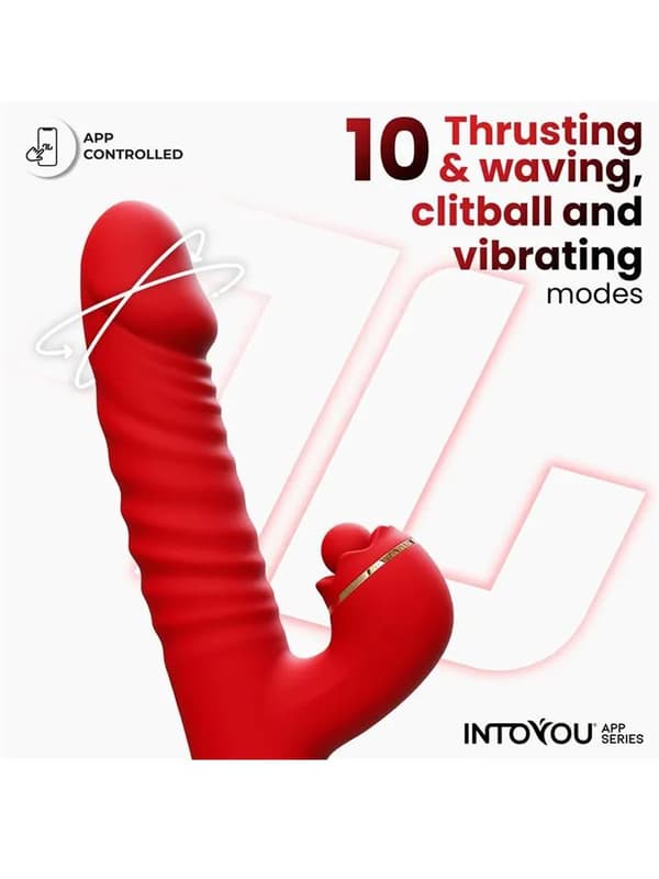 Ascen Thrusting & Waving Vibe With App App-styret Rabbit vibrator
