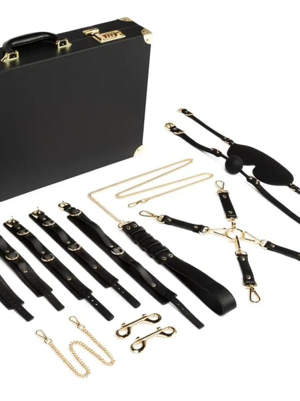 Bondage Suitcase 13-pcs PU Leather Bpndage pakke