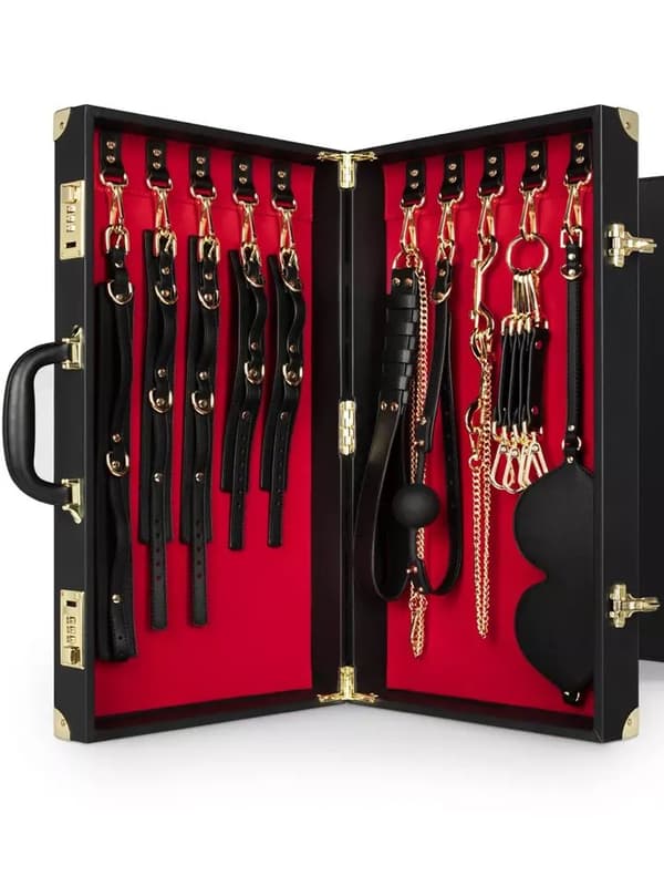 Bondage Suitcase 13-pcs PU Leather Bpndage pakke