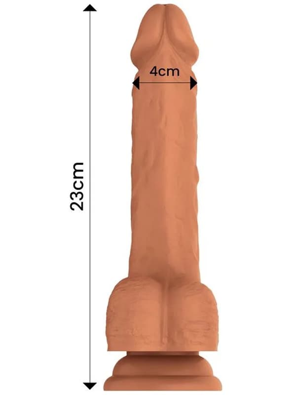 Quintus Thrusting, Waving & Vibration Dildo 23 cm Dildo med vibrator