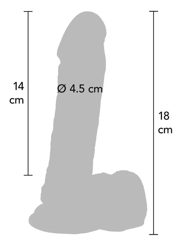 ToyJoy Get Real Dildo With Balls 18 cm Realistisk dildo
