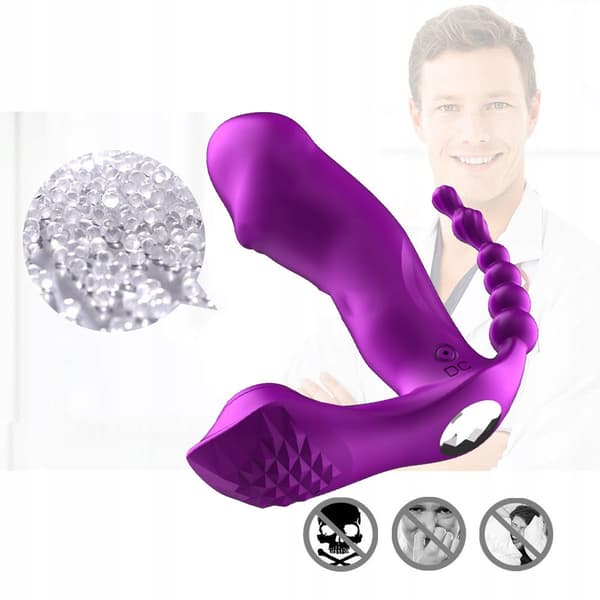 VIBRATOR Multifunktionel VIBRERENDE VARME SUGNING Anal Vaginal USB FJERNBETJENING Par