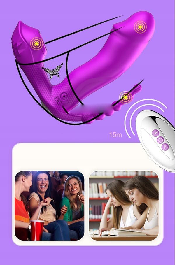 VIBRATOR Multifunktionel VIBRERENDE VARME SUGNING Anal Vaginal USB FJERNBETJENING Par