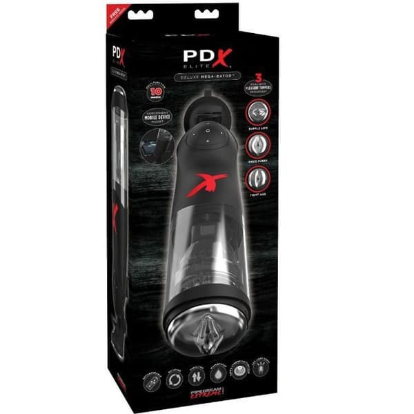 Masturbator - Pipedream - PDX Elite Deluxe Mega-Bator - Vibrerande - Flexibel - Vattentät