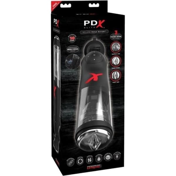 Masturbator - Pipedream - PDX Elite Deluxe Mega-Bator - Vibrerande - Flexibel - Vattentät