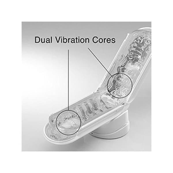 Masturbator - Tenga - Flip Zero 0 - Vibrerande - Transparent Vit - 720 g