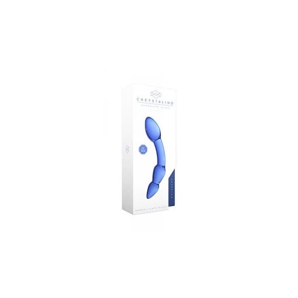 Dildo - CHRYSTALINO - Superior Glas - Blå - Glas - Rak