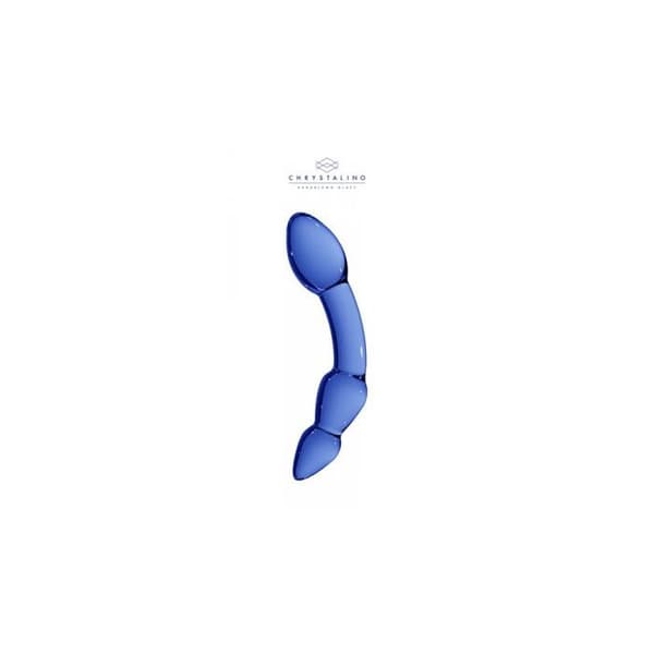 Dildo - CHRYSTALINO - Superior Glas - Blå - Glas - Rak