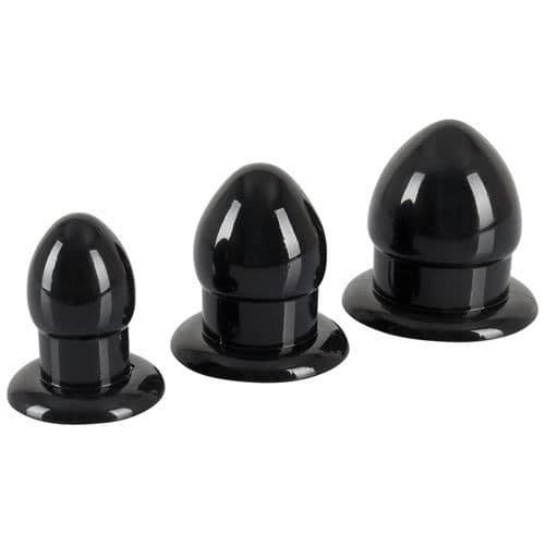 Analpluggset - Icke specificerad - Set om 3 - Svart - TPR - Utan ftalater