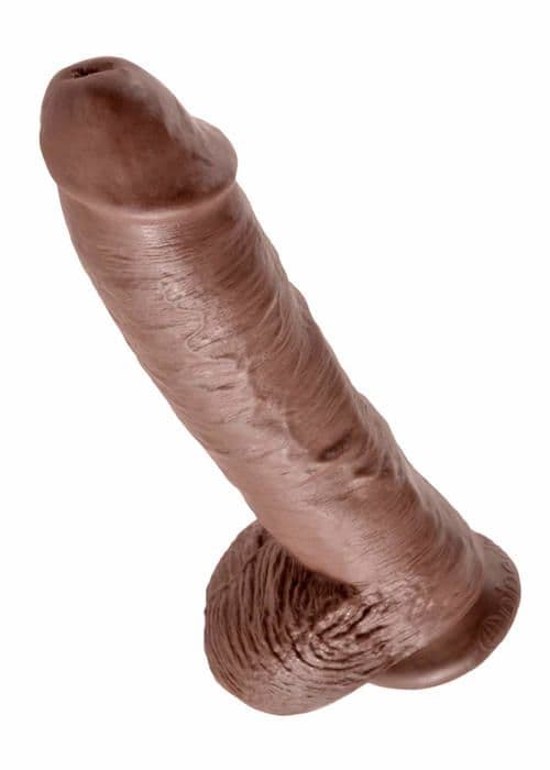 Dildo - kanin - vibrator Pipedream - PD5509-29 - Realistisk dildo med testiklar 10''brun