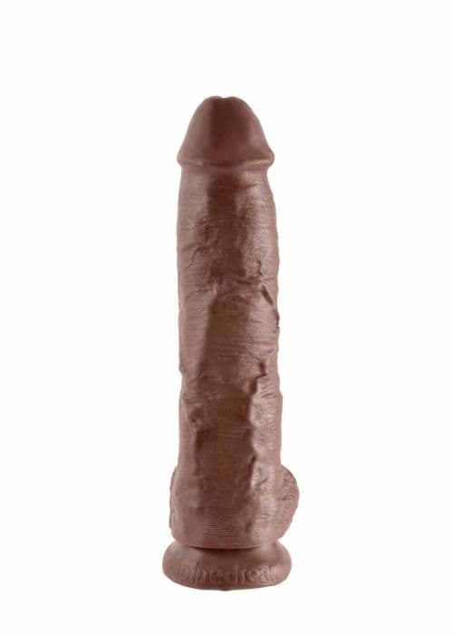 Dildo - kanin - vibrator Pipedream - PD5509-29 - Realistisk dildo med testiklar 10''brun