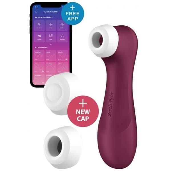 Clitoral sexleksak - Satisfyer - Pro 2 Connected Generation 3 - Bordeaux - Silikon - Vattentät IPX7
