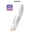 Miniatyrbild 1 av 4: Connected Rabbit Vibrator Double Flex vit - Satisfyer