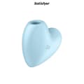 Miniatyrbild 1 av 4: Klitoral stimulator - Satisfyer - Cutie Heart - Blå - Dubbel funktion - Air-pulse teknologi