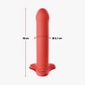 Miniatyrbillede 7 af 10: Fun Factory Magnus Dildo Rød Koral