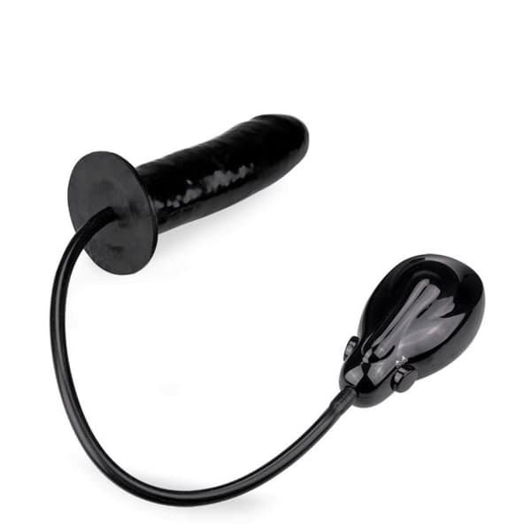 Vibrerande uppblåsbar dildo med automatisk pump