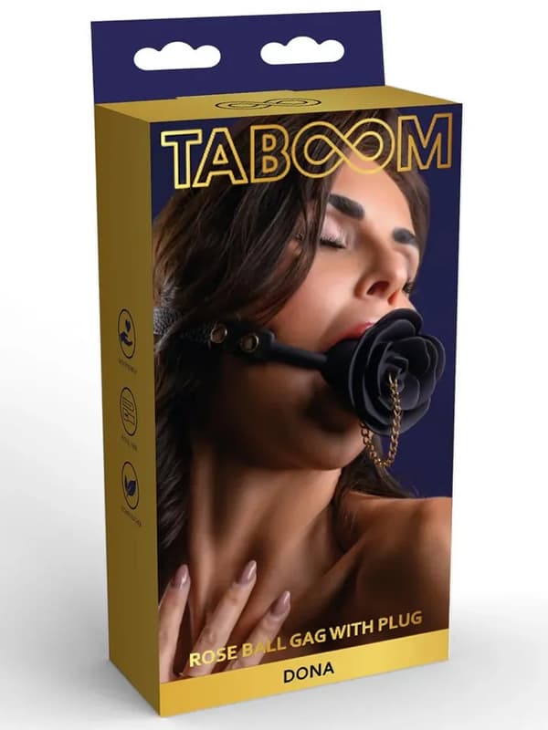 Taboom Rose Ball Gag With Plug suukapula pallo