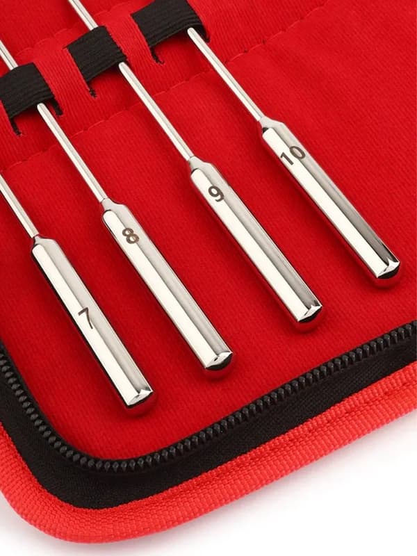 Mr. Steel Rosebud Urethral Sounds 8-pack Dilatorpakke