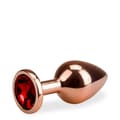 Miniatyrbild 1 av 5: Plugg i metall för anal njutning med rosafärgad knopp i roséguld M 88g - 6 färger - KÄRLEK OCH VIBBAR