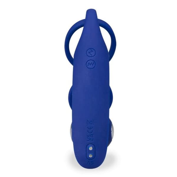 Vibrations- och elektrostimulerande analplugg med Fever cockring