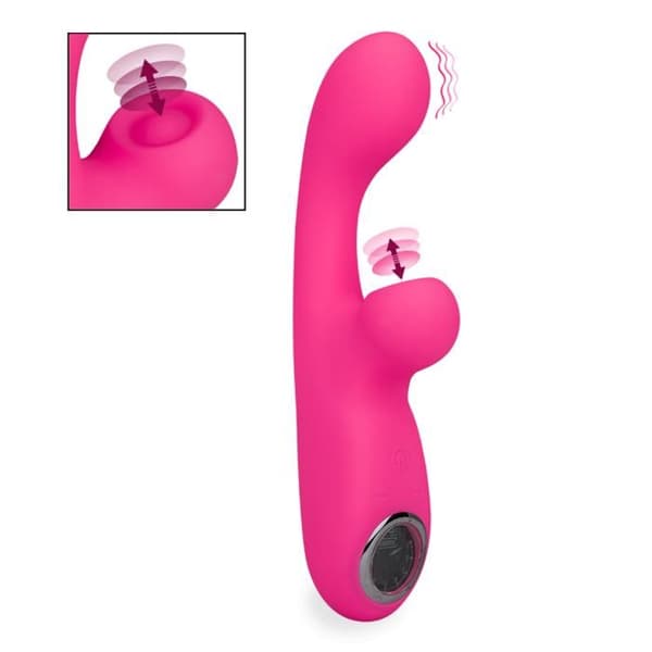 Vibromassager kanin med slag och skärm Summer Fling