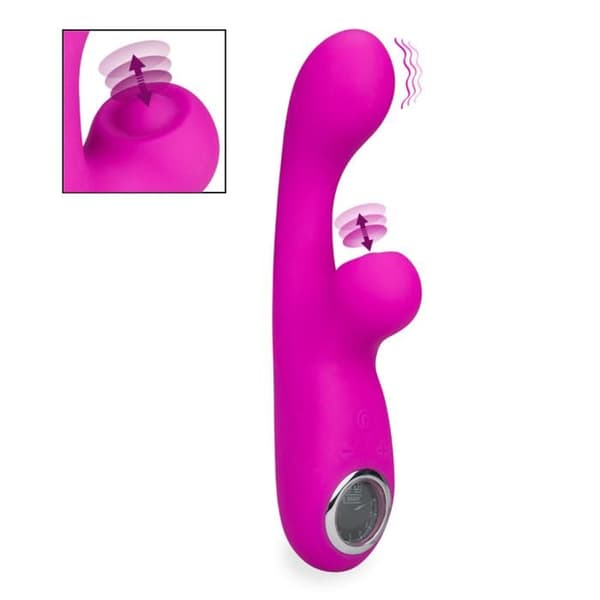 Vibromassager kanin med slag och skärm Summer Fling
