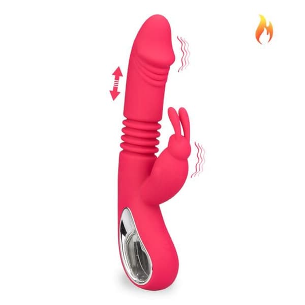 Vibromasseur rabbit med värme och fram-och-tillbaka rörelse Dreamer