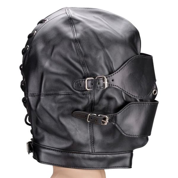 Cagoule BDSM med gag-ball, munskydd och ögonbindel - LOVE AND VIBES