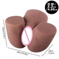 Miniatyrbild 2 av 2: Silicone Manlig Masturbator, Realistisk Mjuk Beröring, Vattentät Design,Brun hud