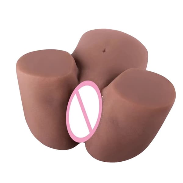 Silicone Manlig Masturbator, Realistisk Mjuk Beröring, Vattentät Design,Brun hud