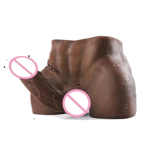 Manlig sexdocka, 5 kg vikt, 20 cm realistisk dildo,5 kg 20 cm Dildo - Brun