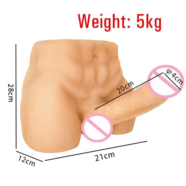 Manlig sexdocka, 5 kg vikt, 20 cm realistisk dildo,5 kg 20 cm Dildo-Kött