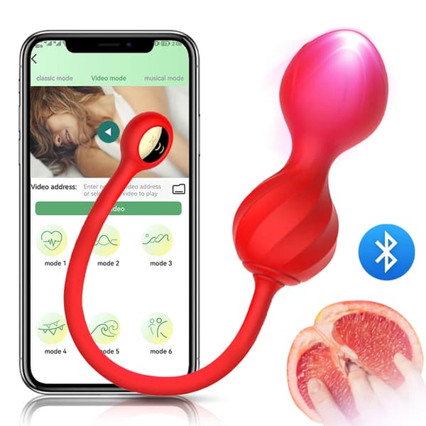 Vibrator, APP-kontroll, G-punktsmassage, silikonmaterial,TD020-RD-BOX
