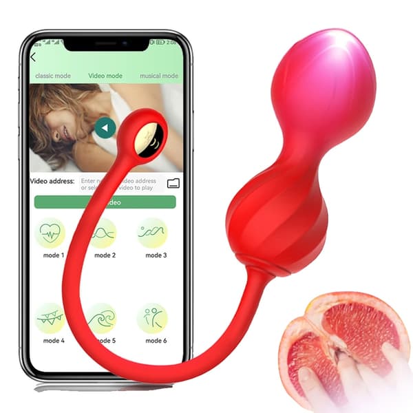 Vibrator, APP-kontroll, G-punktsmassage, silikonmaterial,TD020-RD-BOX