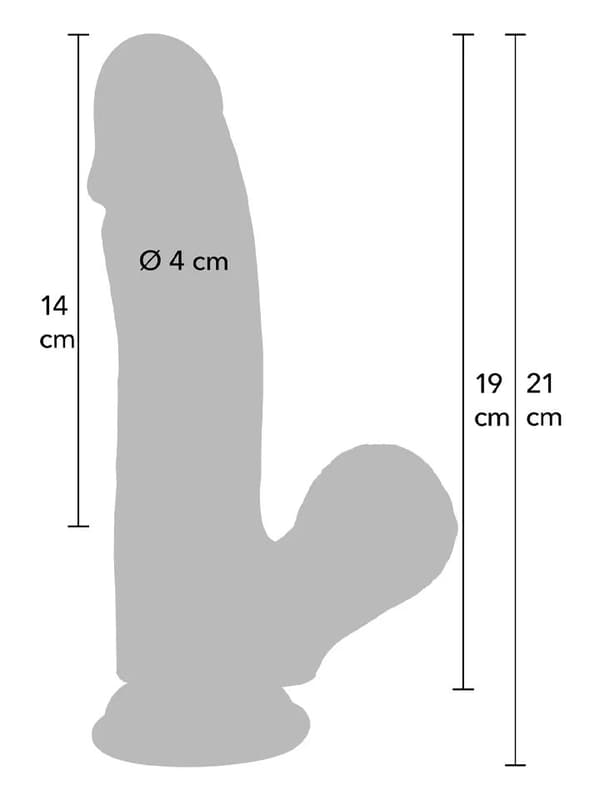Realistic Dildo Liquid Silicone 21 cm Realistisk dildo