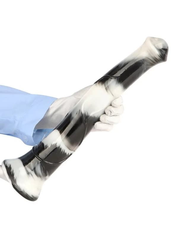 Big Jumpy Dildo Black/White 40 cm Dragon dildo