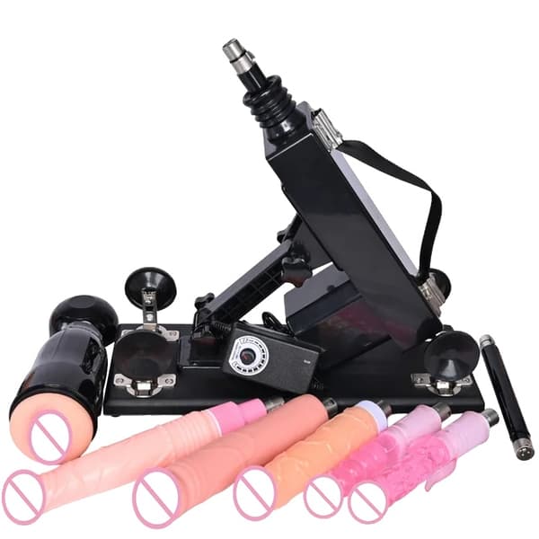 Sexmaskine, Justerbar Onanerende Pumpe, 3XLR Tilbehør, 7 tilbehør