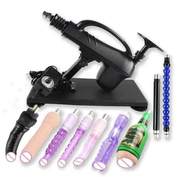 Automatisk Sexmaskin, Stötande Funktion, 3XLR Dildo Tillbehör, 9 leksaker