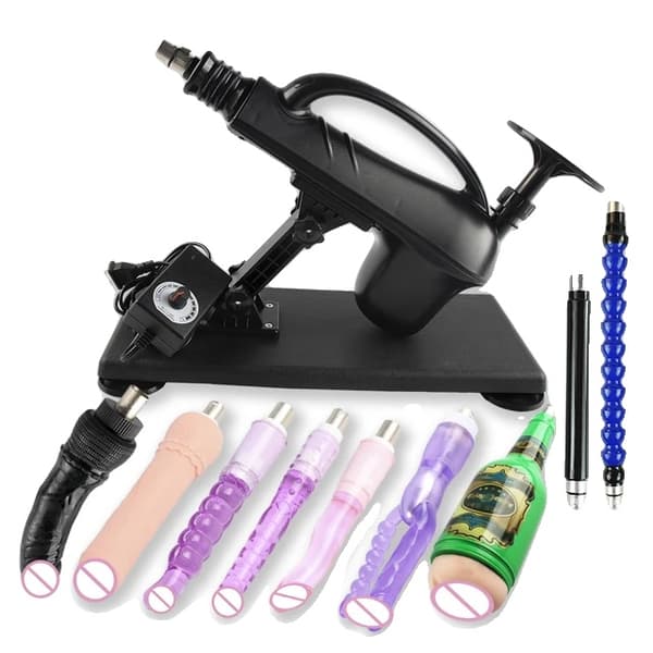 Automatisk Sexmaskin, Stötande Funktion, 3XLR Dildo Tillbehör, 9 leksaker