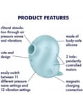 Miniatyrbild 2 av 5: Satisfyer Sassy Seal Air Pulse Vibrator Lufttrycksvibrator