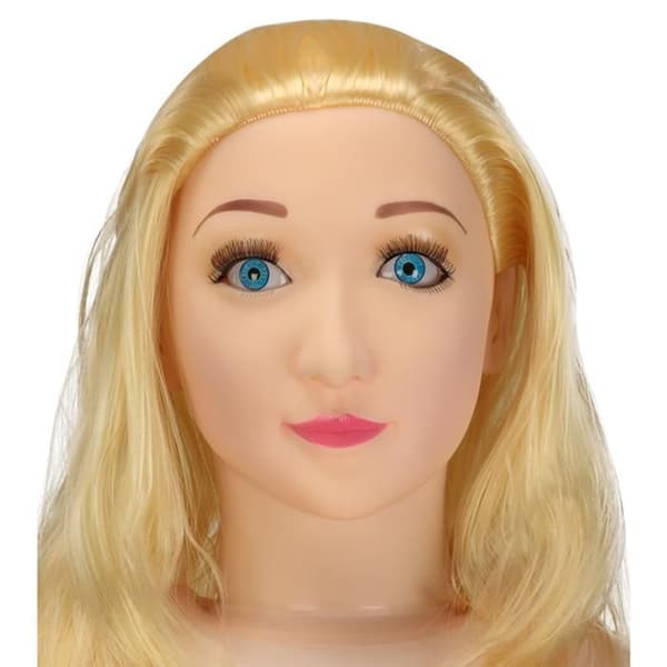 Puppa med stora bröst XXL blond 3D-huvud Belinda