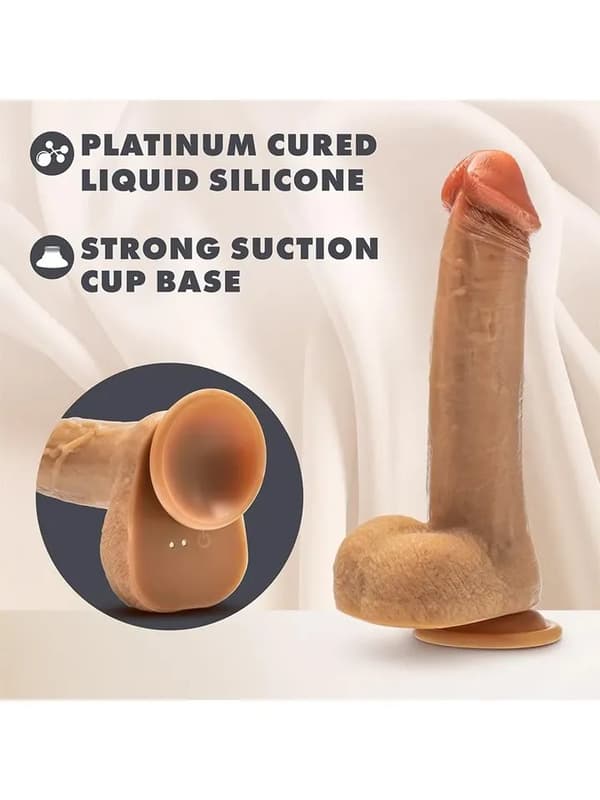 Silicone Dr. Phillips Thrusting Dildo 21,6 cm Vibrerende dildo