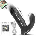 Miniatyrbild 2 av 2: Bluetooth-appstyrd vibrator, G-punktsstimulering, bärbar design, interaktivt läge,QL009-APP-BK