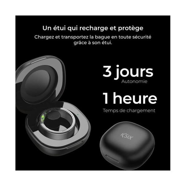Ksix Smartring Black - Xs - Storlek 8