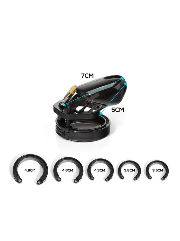 Chastity Cage Short Black Kyskhetsbur